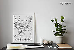 Grafika - Personalizovaná mapa ľubovoľného mesta - plagát  (digitálna [PDF] verzia) - 17141948_