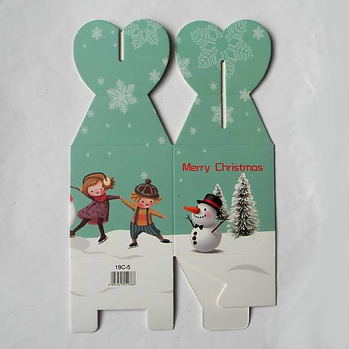 Obalový materiál - Darčeková vianočná papierová krabička 9cmx9cmx9cm - 17141578_