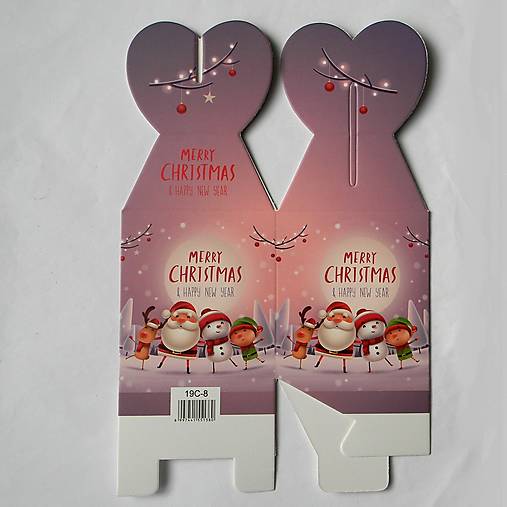 Obalový materiál - Darčeková vianočná papierová krabička 9cmx9cmx9cm - 17141584_
