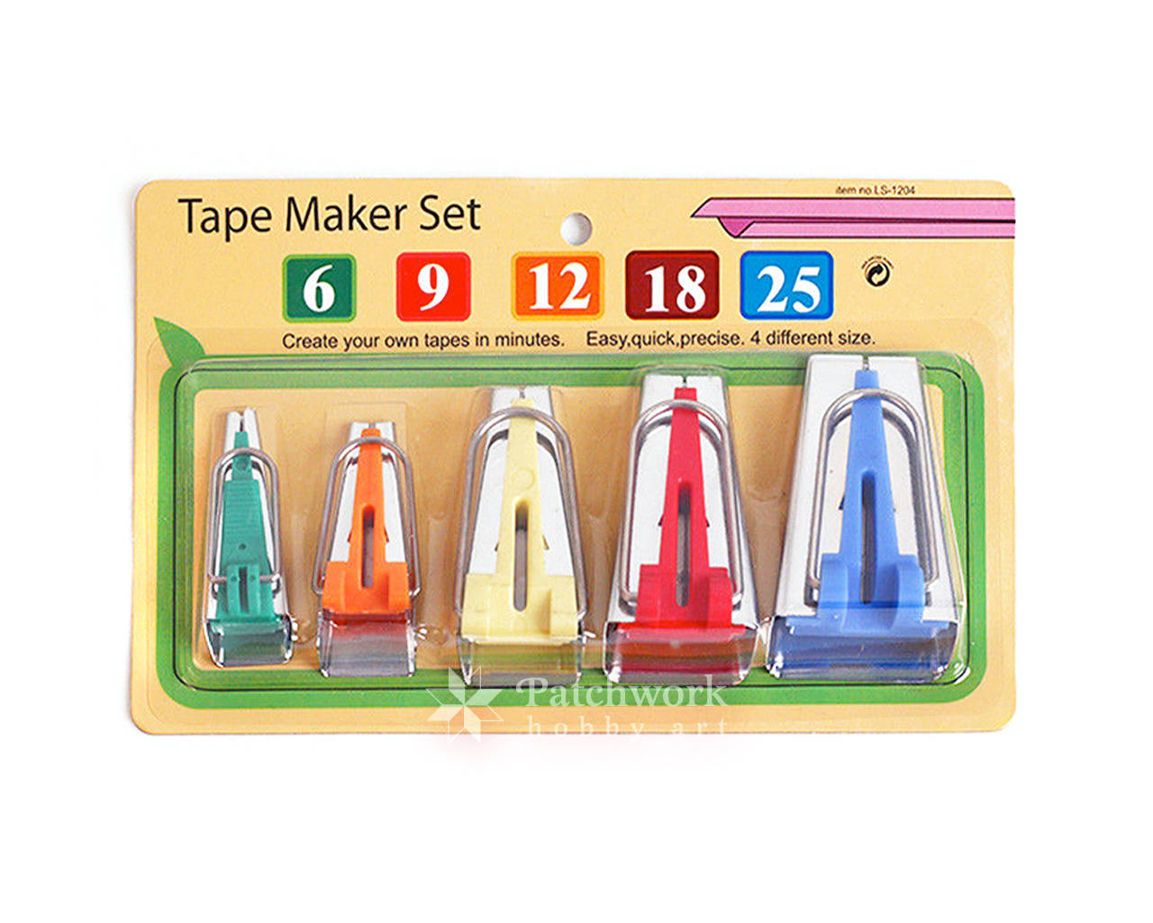 Sada tvorítok na šikmý pásik 6, 9, 12, 18 a 25 mm