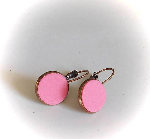 Náušnice - náušničky lososové - darček k nákupu  - 17146471_