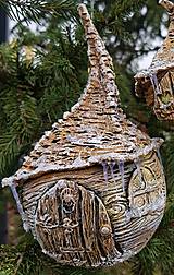 Dekorácie - Chalúpka zimná - GUĽKA väčšia - 17147264_