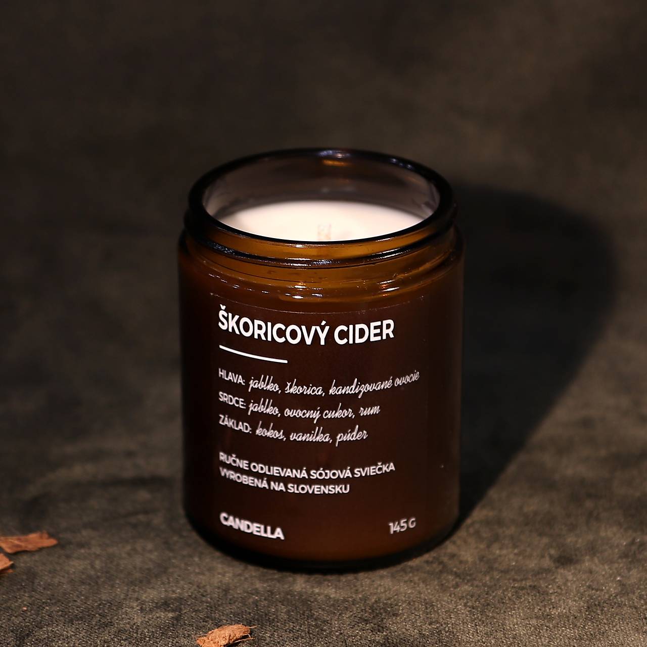 ŠKORICOVÝ CIDER sójová sviečka