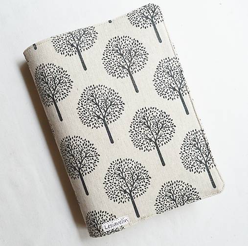 Papiernictvo - Obal na knihu nastaviteľný - Stromy (bavlna) - 17152478_