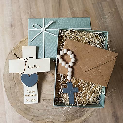 Dekorácie - Darček ku prijímaniu & krstu "Chlapec" (Klasické doručenie (7 pracovných dní)) - 17152804_