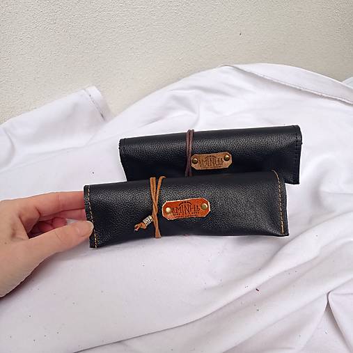 Iné doplnky - Obal na tabak (kožený) varianty (Čierna) - 17152249_