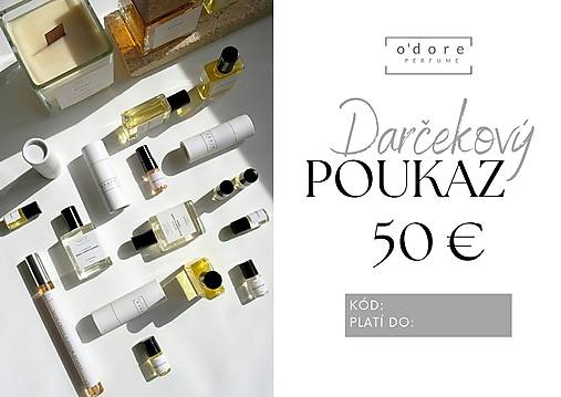 Darčekové poukážky - O'dore Darčekový poukaz 50€ - 17154757_