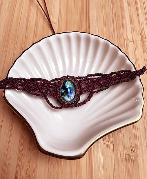 Náhrdelníky - Choker labradorit - 17156870_
