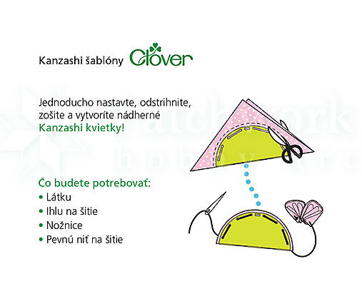 Kanzashi šablóna Clover (8485)