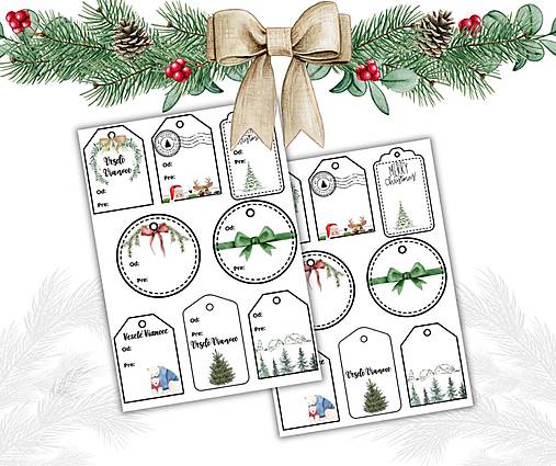 Úložné priestory & Organizácia - Vianočné menovky PDF - 17157043_