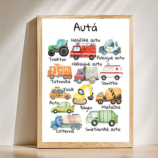 Hračky - Plagát Auto, montessori PDF - 17158823_