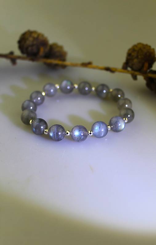 Náramky - labradorit náramok , AA kvalita korálky - 17160056_