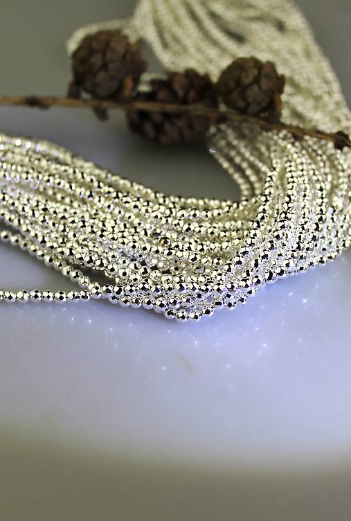 Minerály - hematit 3mm postriebrený - 17160200_