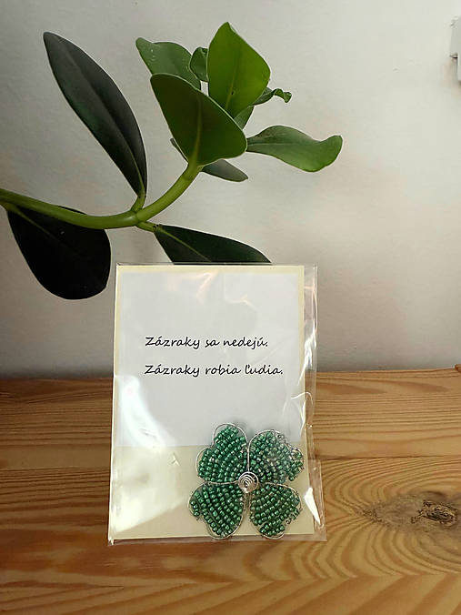 Brošne - brošňa - štvorlístok - 17160188_