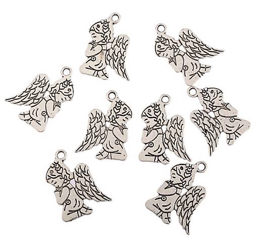Komponenty - PR102 Prívesok anjel 1,7 x 2,1 cm - 17160527_