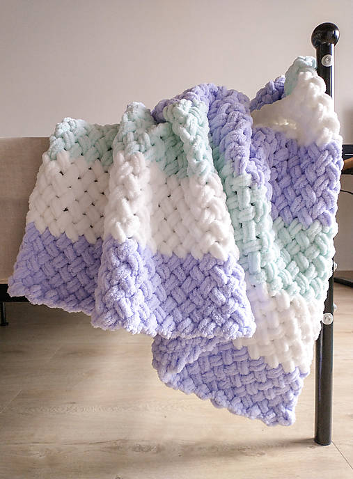 Detský textil - Huňatá puffy deka 200x100cm - 17160553_