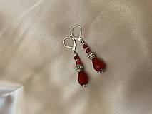 Náušnice - náušnice červené - 17160812_