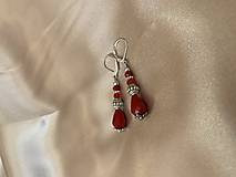 Náušnice - náušnice červené - 17160815_