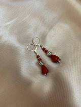 Náušnice - náušnice červené - 17160816_
