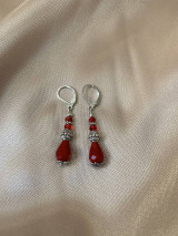 Náušnice - náušnice červené - 17160817_