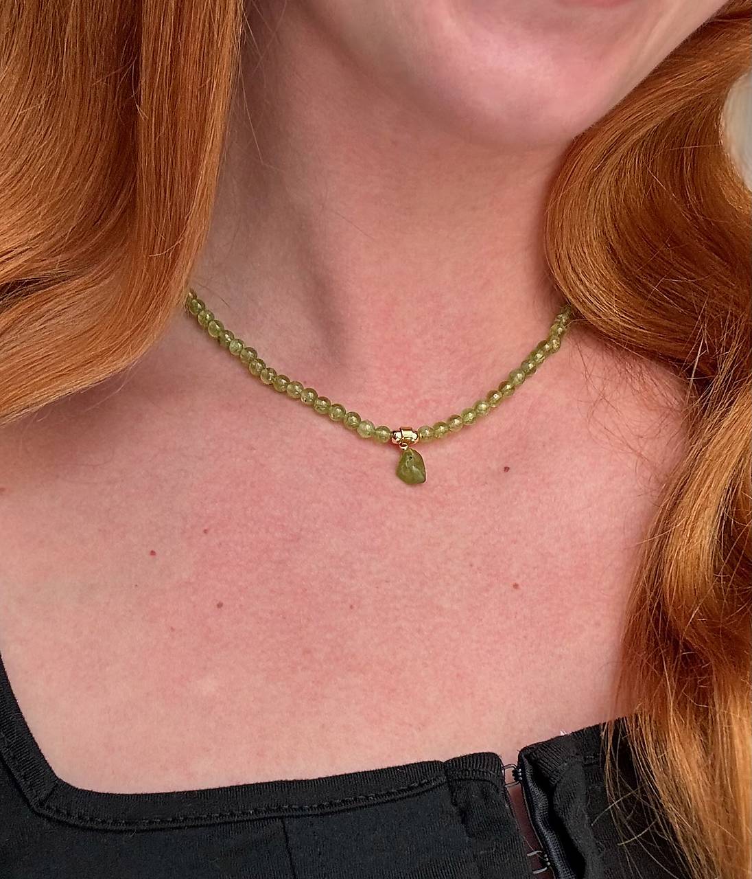 Náhrdelník Aura - Olivín (Peridot)