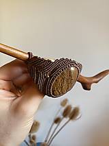 Ozdoby do vlasov - Macrame spona/ihlica do vlasov-jaspis - 17163286_