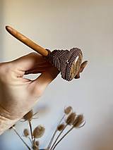 Ozdoby do vlasov - Macrame spona/ihlica do vlasov-jaspis - 17163288_