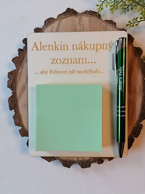 Tabuľky - Magnetická tabulka s perom a poznámkovými blokom  - 17164154_