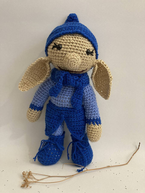 Hračky - škriatok Háčkovaný ušatý - 17163807_