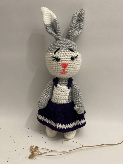 Hračky - Zajo,Zajo,Zajac / háčkovaná hračka/ - 17163871_