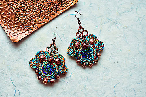 Náušnice - Soutache náušnice "My little soutache VI." - 17165088_