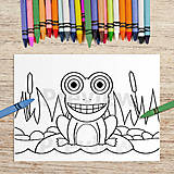 Hračky - Žabka na kamienku omaľovánka - 17165886_