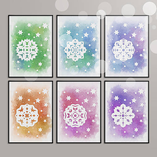 Grafika - Watercolour snowflake - grafika - 17164924_