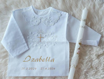 Detské oblečenie - Košieľka na krst - 17166384_