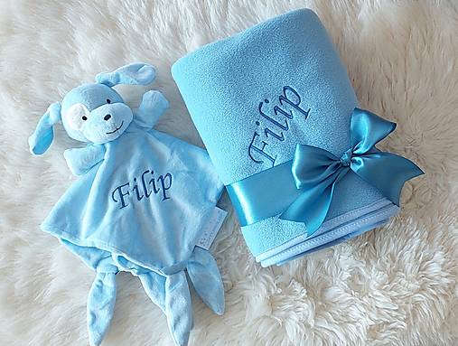 Detský textil - Deka s výšivkou mena - 17166260_