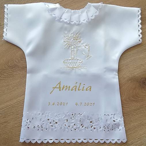 Detské oblečenie - Košielky na krst satenove - 17166552_