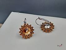 Náušnice - náušnice rivoli topaz - 17167502_