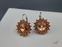 Náušnice - náušnice rivoli topaz - 17167503_