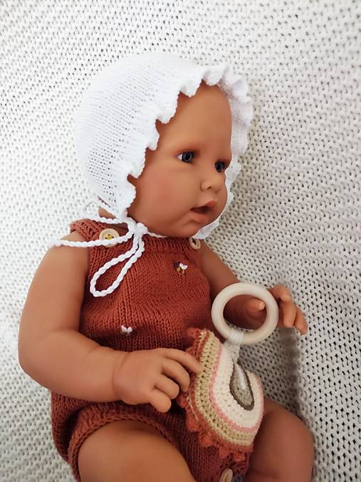 Detské čiapky - Čepček s volánikom 100% Cotton - 17167126_