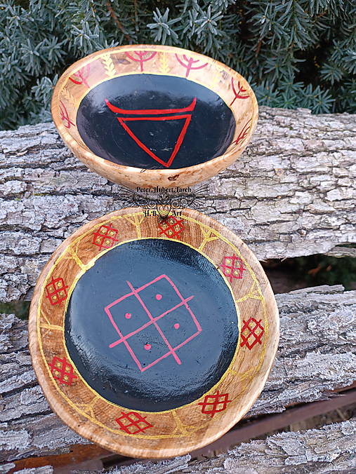 Nádoby - Drevená miska - Mokoš a Veles -  Slavic bowl - 17167846_