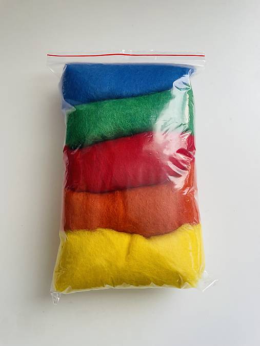 Textil - Mykaná vlna sada 100 g farebná MY11 - 17168710_