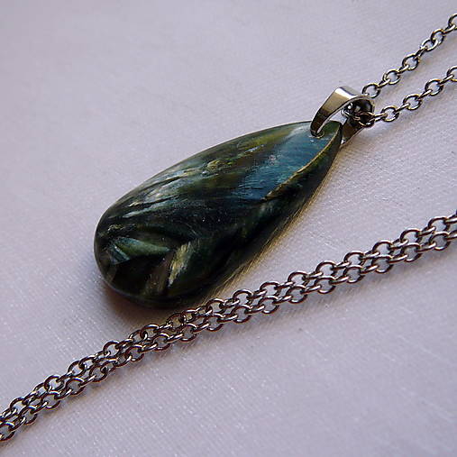 Náhrdelníky - Serafinitová kvapka - 17168416_