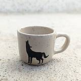 Nádoby - Presso šálka s Vlkom 70ml - 17170503_