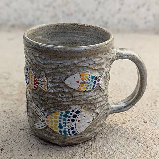 Nádoby - Hrnček Ryby 490ml - 17170472_