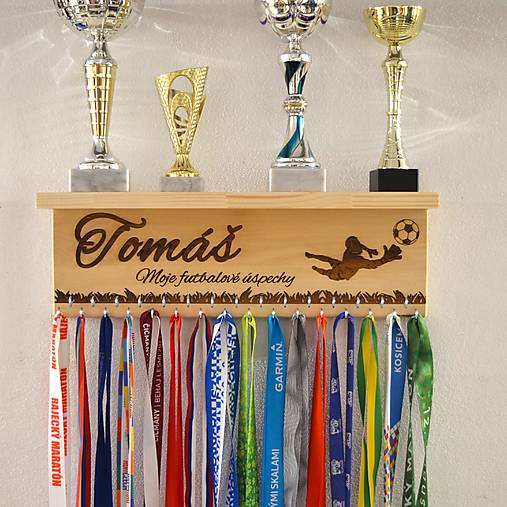 Nábytok - Futbalový brankár - dekor. polička  (50x15cm) - 17170139_