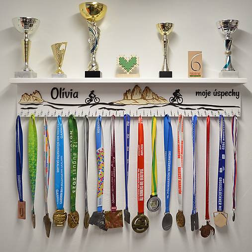 Dekorácie - Cyklo polička biela - 17171061_