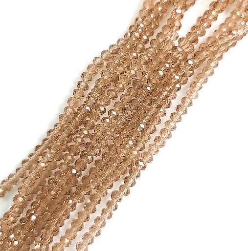 Korálky - Sklenené brúsené korálky 3x2 mm - 50 ks - 17173152_