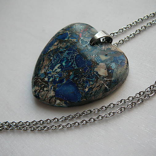 Náhrdelníky - Variscitové srdce - 17172792_