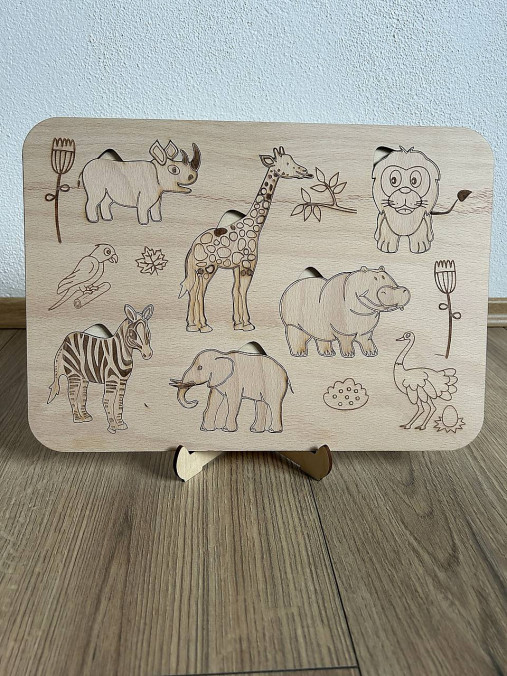 Hračky - Drevená vkladačka Safari - 17172793_
