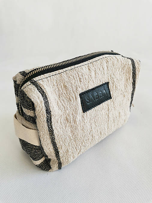 Taštičky - Taštička Beauty (ľanová) - 17175050_